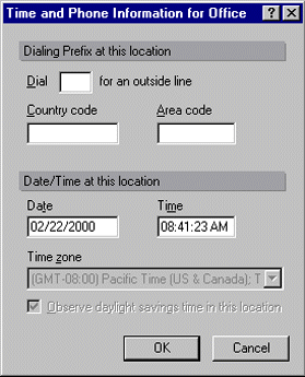 Time and Phone Information for Office
