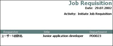 Job requisition with alternate name
