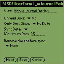 default filter settings