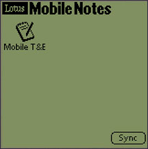 Mobile Notes desktop with Mobile T&E icon