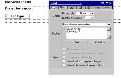 Adding the EncType field