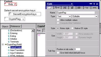 Creating the SecretKeyBody subform