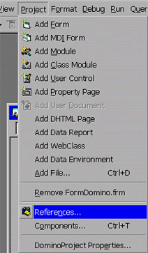 Visual Basic: Choose Project - References
