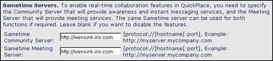 Sametime server setup