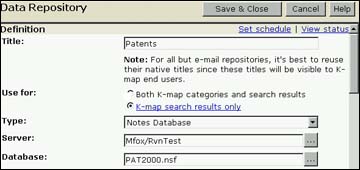 Data Repository form