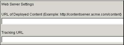 Web Server Settings dialog box