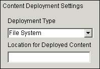Content Deployment Settings - File System option