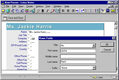 Person document, Name fields