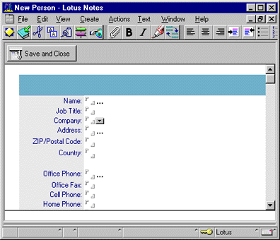 New Person document