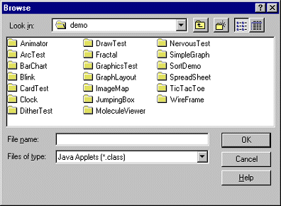 Browse dialog