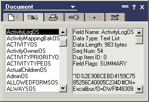 Activity Log properties dialog box