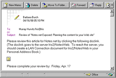 The automated email message