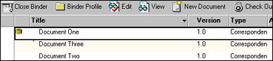 The archive icon marks the archived document