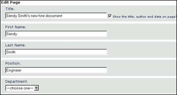 New Employee form