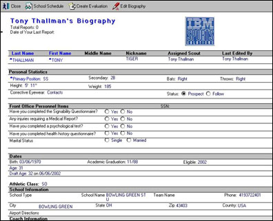 Biography document