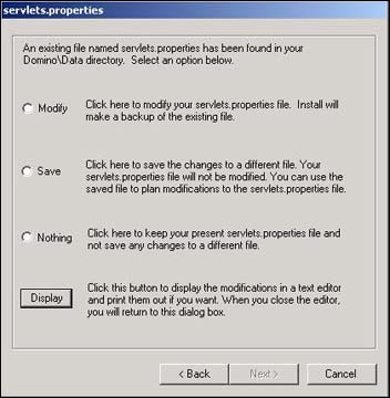 servlets.properties screen