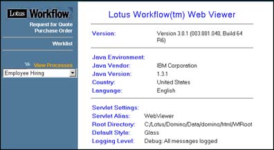 Web Viewer servlet information