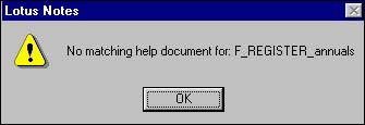 Sample error message