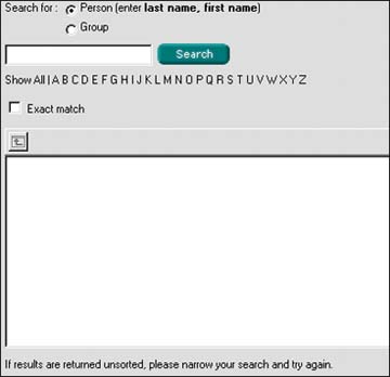 Add/Remove members -- Search dialog