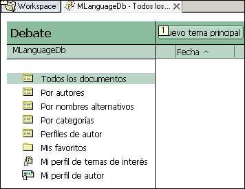 Spanish discussion database