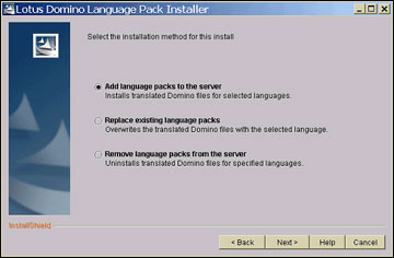 Lotus Domino Language Pack Installer