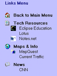 Links submenu