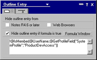 Outline Entry properties: Hide formula