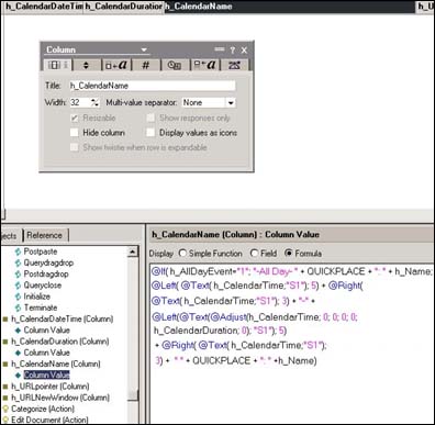Design properties for calendar view