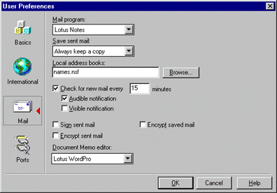 User Preferences