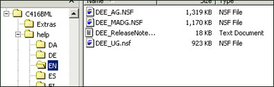 Directory structure with files