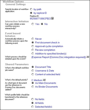Workflow Options