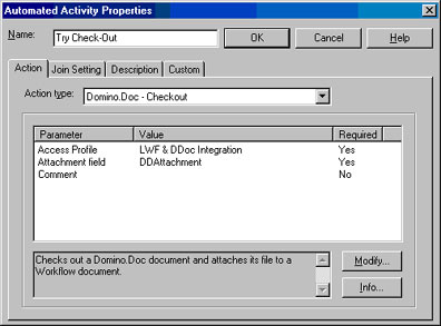 Automated Activity Properties Box