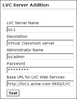 LVC Server Addition