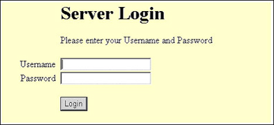 Domino server login