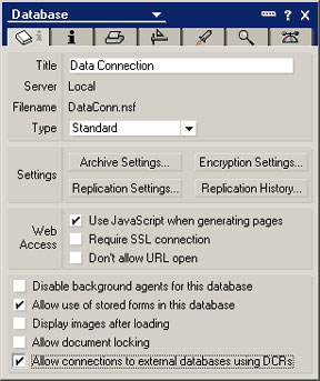 Database properties
