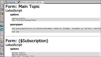 Transformer report showing extracted code