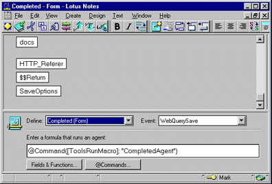 Completed form