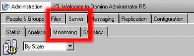 Server - Monitoring tab