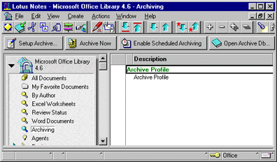 Archiving view
