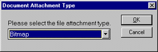Document Attachment Type dialog