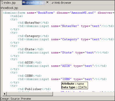 Index.jsp with form code