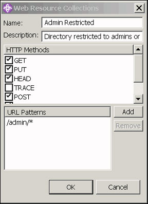 Web Resource Collections dialog box