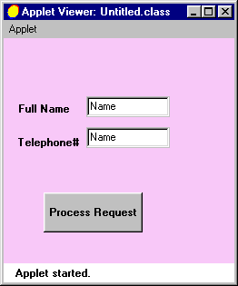 Applet Viewer: Untitled.class