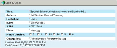 Notes document