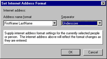 Set Internet Address Format