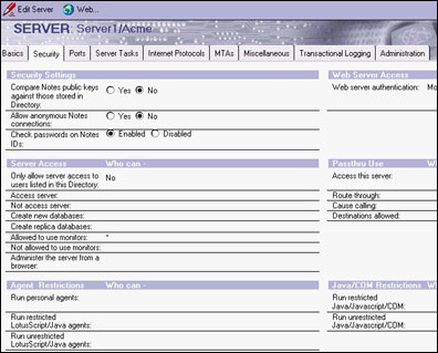 The Server document