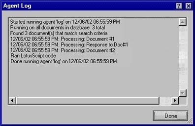 Agent Log
