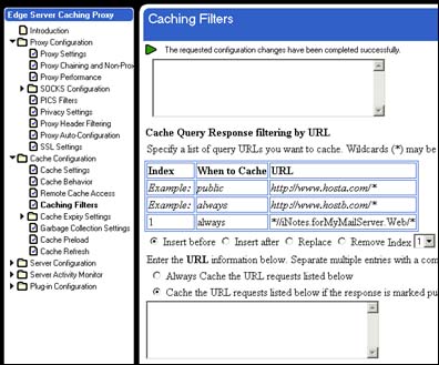 Caching filters (continued)