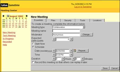 EMS - New Meeting