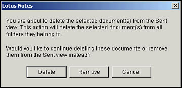Deletion message
